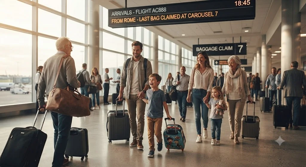 Family travelling together